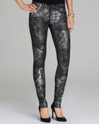 Juicy Couture Jeans Floral Foil Skinny in Black - Lyst