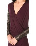 Mason by Michelle Mason Long Sleeve Wrap Gown - Lyst