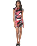 4.collective Cap Sleeve Fitted Dress - Lyst