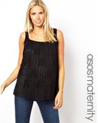 Asos Maternity Exclusive Lace Top with Pleats - Lyst