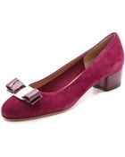 Ferragamo Vara Bow Low Heels - Lyst