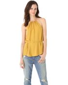 Haute Hippie Tie Waist Halter Top - Lyst