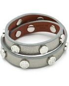 Tory Burch Double Wrap Logo Bracelet - Lyst