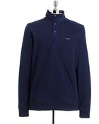 Calvin Klein Half-zip Mockneck Ribbed Cotton Sweater - Lyst