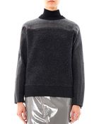 Cedric Charlier Panelled Wool Sweater - Lyst