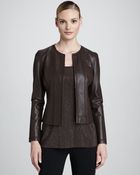 Grayse Studded Perforated Leather Jacket - Lyst