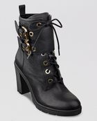 Guess Lace Up Platforom Booties Finlay High Heel - Lyst