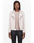 J Brand Pink Pebbled Leather Dorothy Jacket - Lyst
