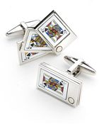 Kenneth Cole Reaction Swivel Playing Card Cufflinks - Lyst