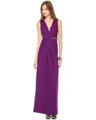 Matthew Williamson Twisted Drape Column Gown - Lyst