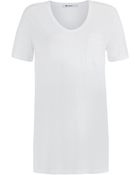 T By Alexander Wang Classic Pocket Tee In White - Lyst