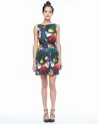 Alice + Olivia Nell Leatherwaist Dress Alice Olivia - Lyst