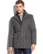 Kenneth Cole Wool-Blend Tweed Car Coat - Lyst