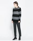 Zara Wide Stripe Sweater - Lyst