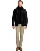Brooks Brothers Shortzip Shearling Jacket - Lyst