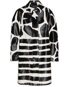 Burberry Prorsum Animalprint Calf Hair Coat - Lyst
