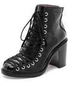 Elizabeth And James Terri Lace Up Booties - Lyst