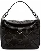 Lulu Guinness Black Oversized Quilted Lips Molly - Lyst