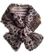Black.co.uk Leopard Rabbit Fur and Alpaca Collar - Lyst