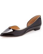 Dolce Vita Glenda Patent Leather Dorsay Flat Black 6 - Lyst