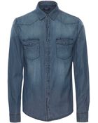 Pull&Bear Denim Shirt - Lyst