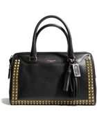 Coach Legacy Haley Satchel in Studded Leather - Lyst