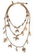 Oscar de la Renta Leaf Link Multirow Necklace - Lyst