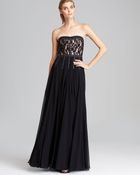 Rebecca Taylor Gown Strapless Lace Inset and Nailheads - Lyst