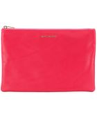 Saint Laurent Leather Clutch - Lyst