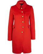 Marc By Marc Jacobs Red Military Cut Wool-blend Coat - Lyst