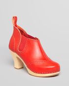 Swedish Hasbeens Platform Oxford Booties 372 Stretch It - Lyst