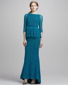 Alice + Olivia Regina Lace Peplum Gown - Lyst