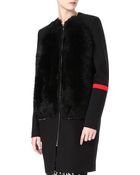 Preen By Thornton Bregazzi Sheepskinpanel Coat - Lyst