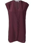 T By Alexander Wang Button Front Shirt - Lyst