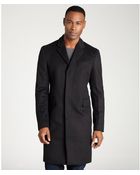 Burberry Black Wool-Cashmere Blended Button Up Three Quarter Length Coat - Lyst