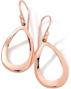 Ippolita 18k Rose Gold Smooth Openteardrop Earrings - Lyst