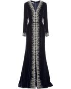 Oscar de la Renta Embellished Velvet Gown - Lyst