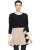 Club Monaco Bria Cabled Sleeve Knit Top - Lyst