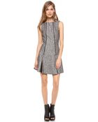 Robert Rodriguez Tweed Zip Flare Dress - Lyst