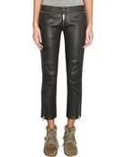 Isabel Marant Cropped Moto Pant - Lyst