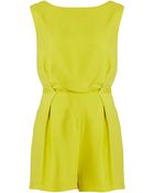Topshop Tall Lace Back Playsuit - Lyst