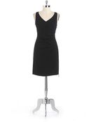 Ivanka Trump Crepe Side Zip Sheath Dress - Lyst