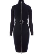 Karen Millen Zip Knit Dress - Lyst