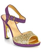 Kate Spade Fuse Suede and Glitter Sandal - Lyst