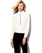 Vince Camuto Center Front Jewel Blouse - Lyst
