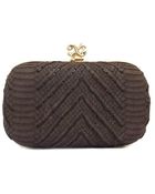 Alexandra De Curtis Rita Box Clutch Espresso - Lyst