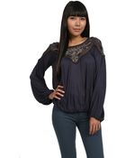 Free People Blue Sky Banded Top - Lyst