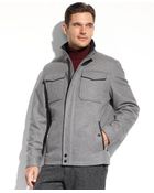 Perry Ellis Wool-blend Coat - Lyst