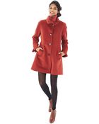 Ellen Tracy Wool Blend Swing Coat - Lyst