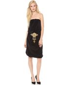 Wes Gordon Drawstring Bustier Dress - Lyst
